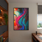 Quadro Decorativo Tela Canvas Abstrato Color Pigments Com Mol