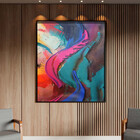 Quadro Decorativo Tela Canvas Abstrato Color Pigments Com Mol