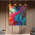 Quadro Decorativo Tela Canvas Abstrato Color Pigments Com Mol