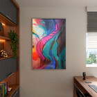 Quadro Decorativo Tela Canvas Abstrato Color Pigments Com Mol
