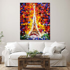 Quadro Decorativo Tela Canvas Abstrato Colorful Torre Eiffel