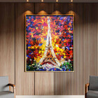 Quadro Decorativo Tela Canvas Abstrato Colorful Torre Eiffel