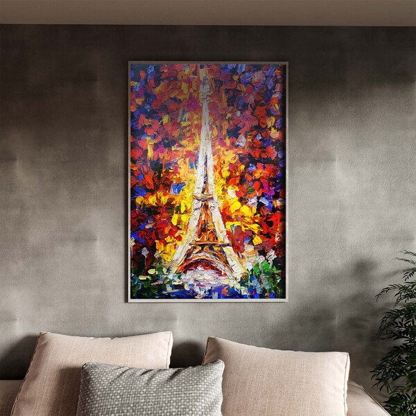 Quadro Decorativo Tela Canvas Abstrato Colorful Torre Eiffel