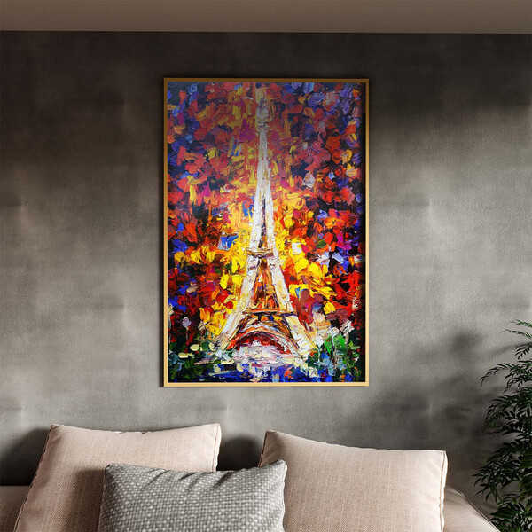 Quadro Decorativo Tela Canvas Abstrato Colorful Torre Eiffel
