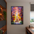 Quadro Decorativo Tela Canvas Abstrato Colorful Torre Eiffel
