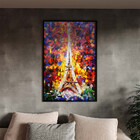 Quadro Decorativo Tela Canvas Abstrato Colorful Torre Eiffel