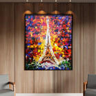 Quadro Decorativo Tela Canvas Abstrato Colorful Torre Eiffel