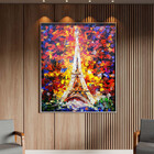Quadro Decorativo Tela Canvas Abstrato Colorful Torre Eiffel