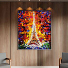 Quadro Decorativo Tela Canvas Abstrato Colorful Torre Eiffel