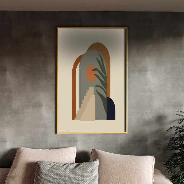 Quadro Decorativo Tela Canvas Abstrato Conceito Geometria Flu