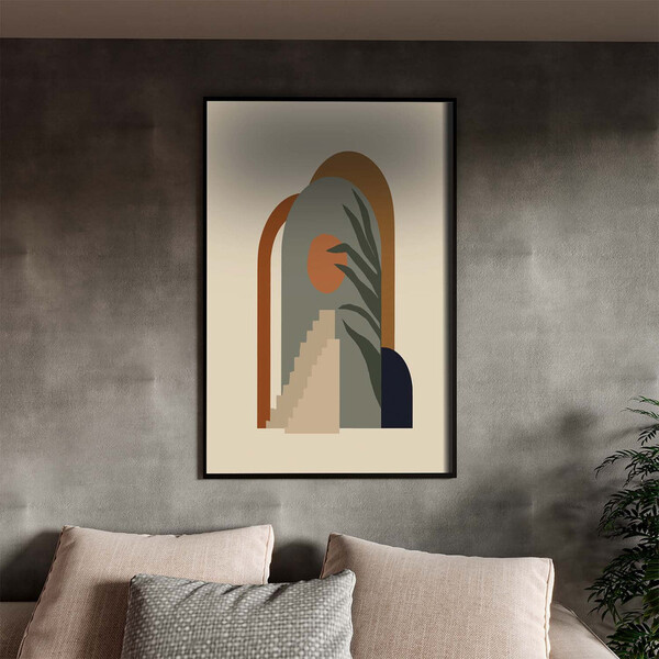 Quadro Decorativo Tela Canvas Abstrato Conceito Geometria Flu