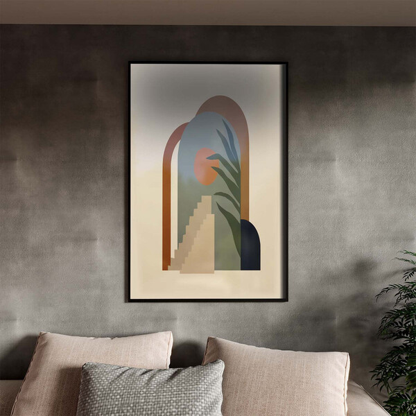 Quadro Decorativo Tela Canvas Abstrato Conceito Geometria Flu