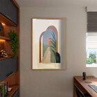 Quadro Decorativo Tela Canvas Abstrato Conceito Geometria Flu