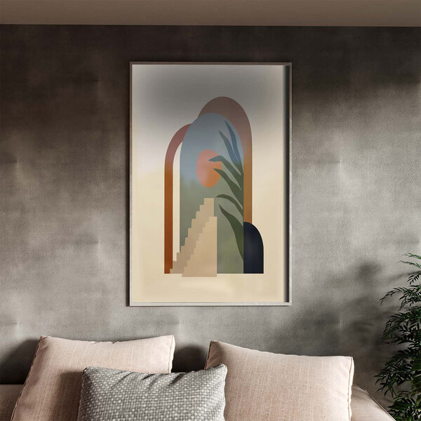 Quadro Decorativo Tela Canvas Abstrato Conceito Geometria Flu