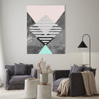 Quadro Decorativo Tela Canvas Abstrato Conceito Tramas Geomét