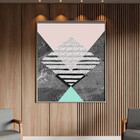 Quadro Decorativo Tela Canvas Abstrato Conceito Tramas Geomét
