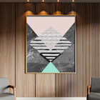 Quadro Decorativo Tela Canvas Abstrato Conceito Tramas Geomét