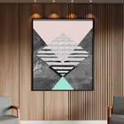 Quadro Decorativo Tela Canvas Abstrato Conceito Tramas Geomét