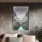 Quadro Decorativo Tela Canvas Abstrato Conceito Tramas Geomét