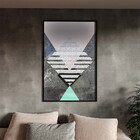 Quadro Decorativo Tela Canvas Abstrato Conceito Tramas Geomét