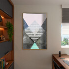 Quadro Decorativo Tela Canvas Abstrato Conceito Tramas Geomét