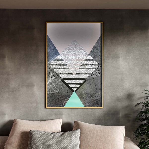 Quadro Decorativo Tela Canvas Abstrato Conceito Tramas Geomét