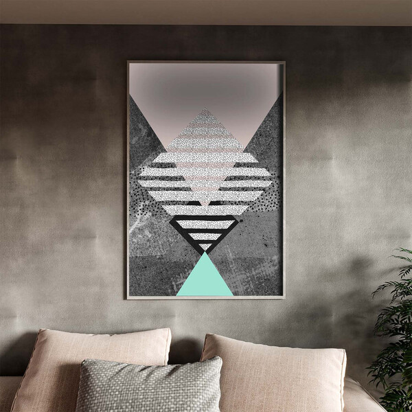 Quadro Decorativo Tela Canvas Abstrato Conceito Tramas Geomét