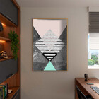 Quadro Decorativo Tela Canvas Abstrato Conceito Tramas Geomét