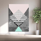 Quadro Decorativo Tela Canvas Abstrato Conceito Tramas Geomét