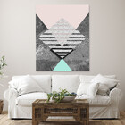 Quadro Decorativo Tela Canvas Abstrato Conceito Tramas Geomét