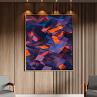 Quadro Decorativo Tela Canvas Abstrato Confete Com Moldura Do