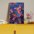 Quadro Decorativo Tela Canvas Abstrato Confete Com Moldura E