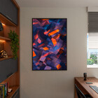 Quadro Decorativo Tela Canvas Abstrato Confete Com Moldura Pr