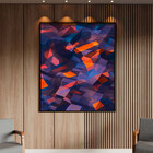 Quadro Decorativo Tela Canvas Abstrato Confete Com Moldura Pr