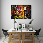 Quadro Decorativo Tela Canvas Abstrato Cubism - 180x135 Cm