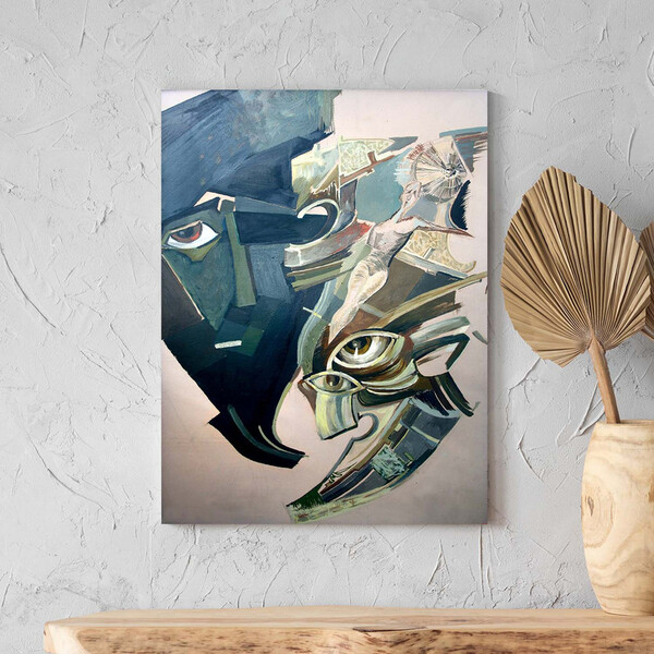 Quadro Decorativo Tela Canvas Abstrato Cubism - 180x135 Cm