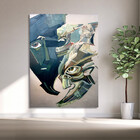 Quadro Decorativo Tela Canvas Abstrato Cubism - 200x100 Cm