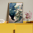 Quadro Decorativo Tela Canvas Abstrato Cubism Com Moldura Dou