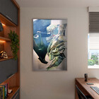 Quadro Decorativo Tela Canvas Abstrato Cubism Com Moldura E V