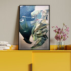 Quadro Decorativo Tela Canvas Abstrato Cubism Com Moldura E V