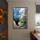 Quadro Decorativo Tela Canvas Abstrato Cubism Com Moldura E V