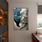 Quadro Decorativo Tela Canvas Abstrato Cubism Com Moldura Pra