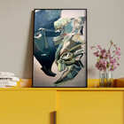 Quadro Decorativo Tela Canvas Abstrato Cubism Com Moldura Pre