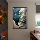 Quadro Decorativo Tela Canvas Abstrato Cubism Com Moldura Pre