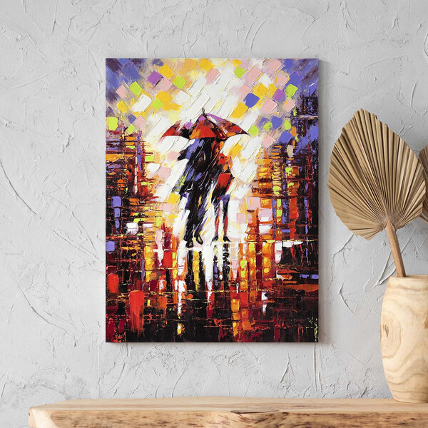 Quadro Decorativo Tela Canvas Abstrato Dias De Chuva - 150x80