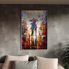 Quadro Decorativo Tela Canvas Abstrato Dias De Chuva Com Mold