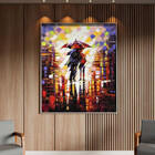 Quadro Decorativo Tela Canvas Abstrato Dias De Chuva Com Mold
