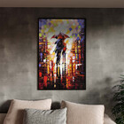 Quadro Decorativo Tela Canvas Abstrato Dias De Chuva Com Mold
