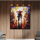 Quadro Decorativo Tela Canvas Abstrato Dias De Chuva Com Mold