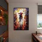 Quadro Decorativo Tela Canvas Abstrato Dias De Chuva Com Mold